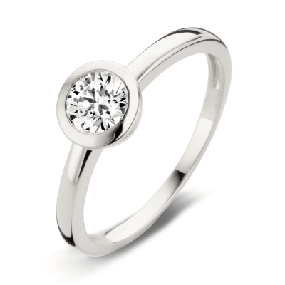 18 karaat ring met zirconia GR3870WZ