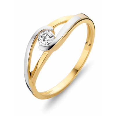 18 karaat ring met zirconia GR3873BZ