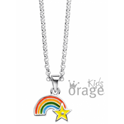 Orage Kids Zilver ketting met hanger K2610 Orage Kids Zilver ketting met hanger K2610