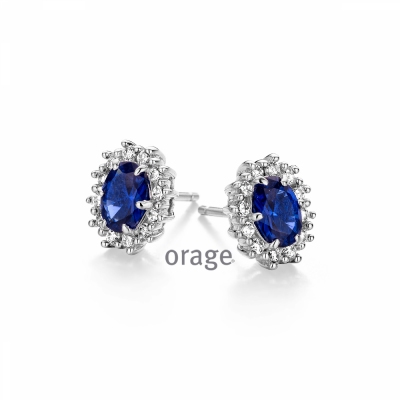 Orage Oorringen in zilver BA307