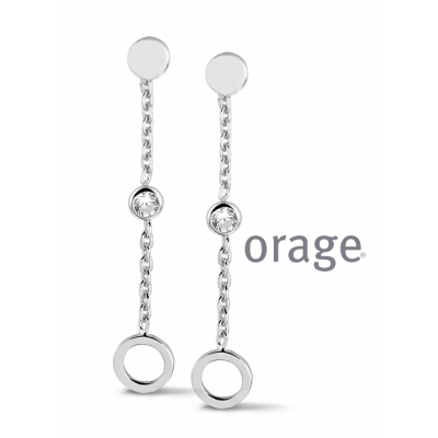 Orage Oorringen in zilver AP233