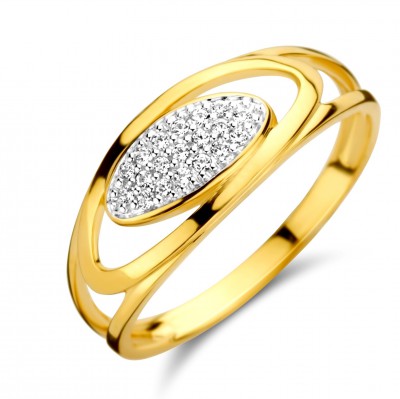 18 karaat ring met zirconia GR4332BZ