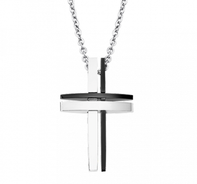 Lotus Style herenketting met kruis LS1984-1/1