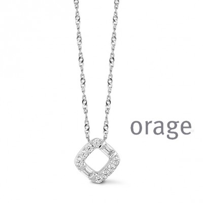Orage ketting in zilver AS028/42cm.