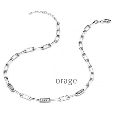 Orage ketting in zilver AS036/45cm.