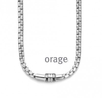 Orage Heren ketting staal AT142/55cm.