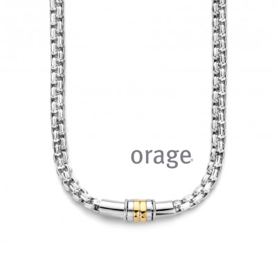 Orage Heren ketting staal AT140/55cm.