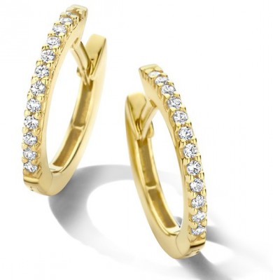 18 karaat oorhangers GO3194GZ  13 X 1.4 MM