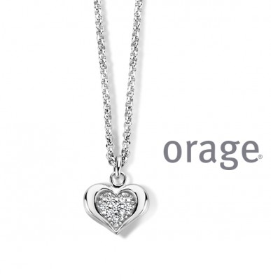 Orage zilver ketting AT211/45cm.