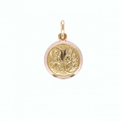 18 karaat scapulier met Jezus Heilig Hart en Maria met kindje Jezus 156789