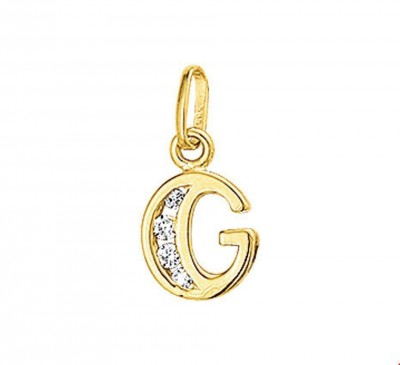 8 karaat Letter G gezet met zirconia