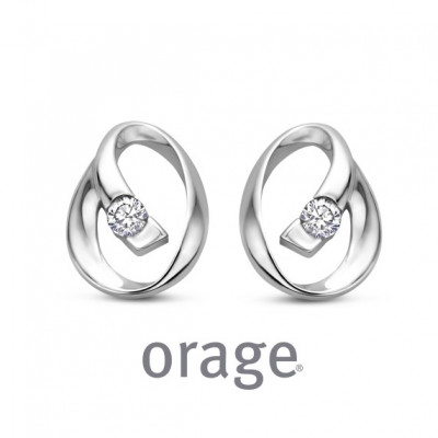 Orage Oorringen in zilver AW166