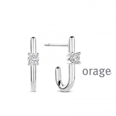 Orage Oorringen in zilver AW112