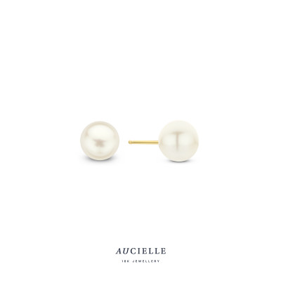 18 Kt. OORSTEKERS  AE0027C/4mm. PAREL