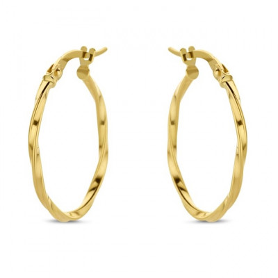 18 karaat oor creolen GO3037GE 24mm. 18 karaat oor creolen GO3037GE 24mm.