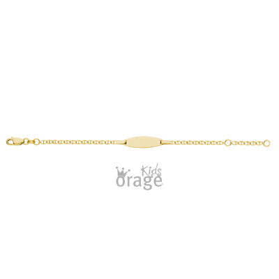 Orage Kids goud  9 Karaat Armband met naamplaat K2654