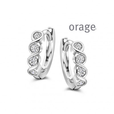 Orage Oorringen in zilver AW212