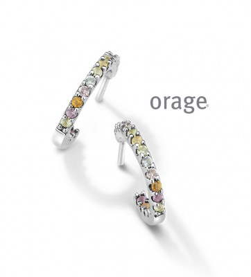 Orage Oorringen in zilver AW322