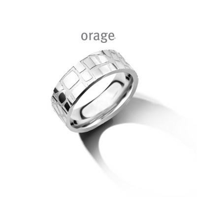 Orage Heren ring staal  AT128