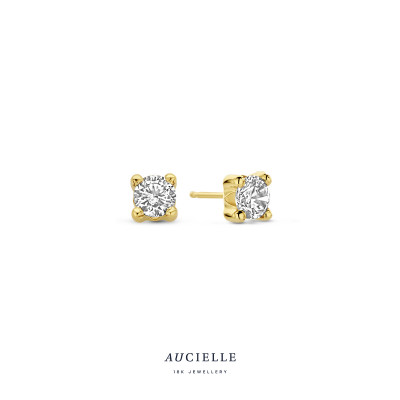 18 Kt. OORSTEKERS MET ZIRCONIA AE0246C 3mm.