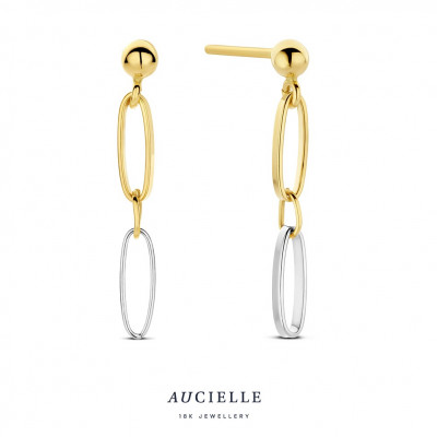 18 Kt. OORHANGERS MET  AE0163L
