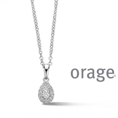 Orage Zilver ketting BA111/45cm.