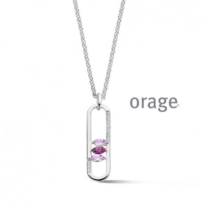 Orage Zilver ketting BA046/45cm.