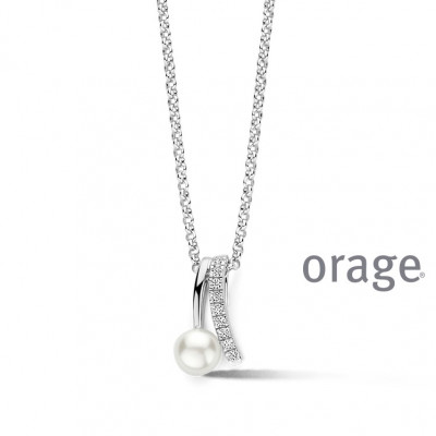 Orage Zilver ketting BA054/45cm.