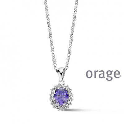 Orage Zilver ketting BA066/42cm.
