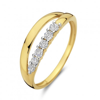18 karaat ring met zirconia  GR4857BZ