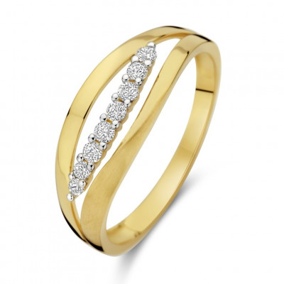 18 karaat ring met zirconia  GR4856BZ
