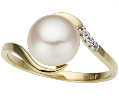 18 karaat ring met parel GR4738BB