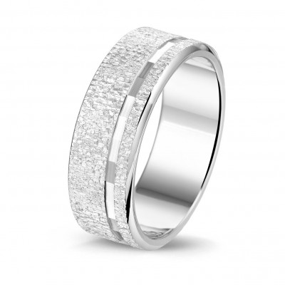 Tresor zilver ring R805 8mm.
