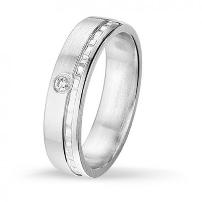 Tresor zilver ring R5123Z 5mm.