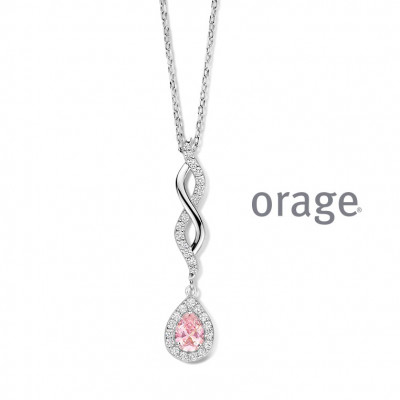Orage Zilver ketting BA245/45cm.
