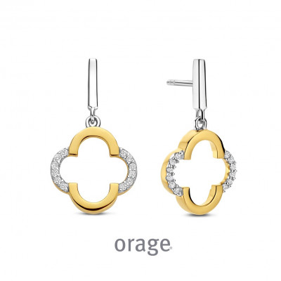 Orage Oorringen in zilver BA352