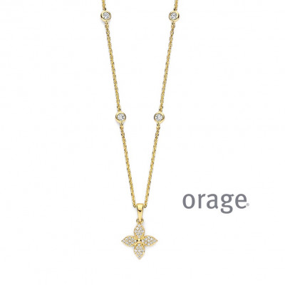 Orage PLAQUE ketting BA363/45cm.