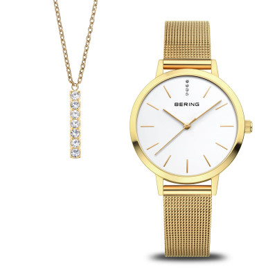 Bering Dameshorloge met extra ketting 34mm 13434-334-GWP