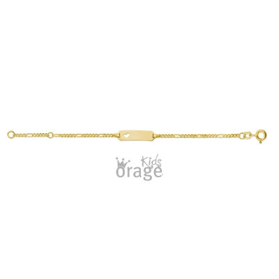 Orage Kids goud  9 Karaat Armband met naamplaat K2660