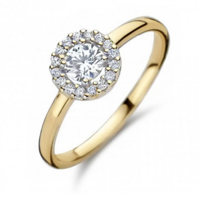 18 karaat ring met zirconia  GR4424GZ