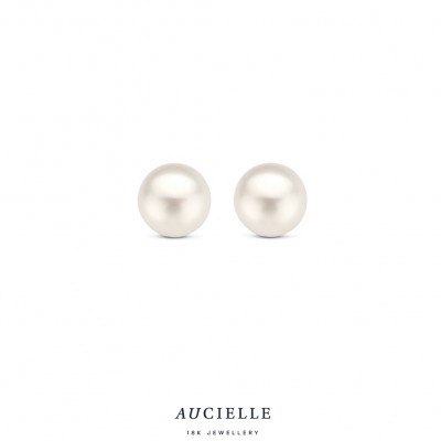 18 Kt. OORSTEKERS  AE0324F/4mm. PAREL