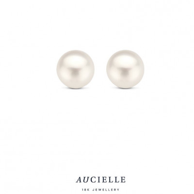 18 Kt. OORSTEKERS  AE0324F/5mm. PAREL