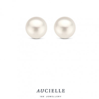 18 Kt. OORSTEKERS  AE0324F/6mm. PAREL