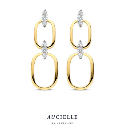 18 Kt. OORSTEKERS MET ZIRCONIA AE0317C 18 Kt. OORSTEKERS MET ZIRCONIA AE0317C