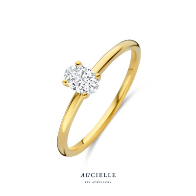 18 karaat ring met Lab Diamond 0.30ct ar9010a