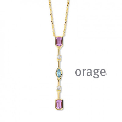 Orage PLAQUE ketting BB003/45cm.