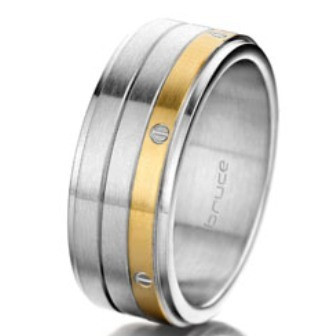 Bruce Heren ring in edelstaal 18345