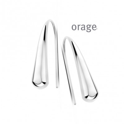 Orage Oorringen in edelstaal BB126