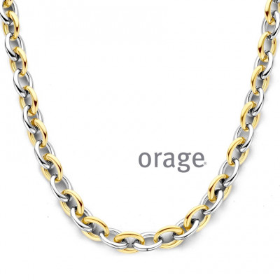 Orage stalen PLAQUE ketting BB124/49cm.