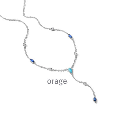 Orage zilver ketting BB157/45cm.
